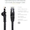 StarTech.com 1ft (30cm) CAT6 Ethernet Cable – LSZH (Low Smoke Zero Halogen) – 10 Gigabit 650MHz 100W PoE RJ45 UTP Network Patch Cord Snagless w/Strain Relief – Black CAT 6, ETL Verified (N6LPATCH1BK)(Black)