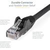 StarTech.com 1ft (30cm) CAT6 Ethernet Cable – LSZH (Low Smoke Zero Halogen) – 10 Gigabit 650MHz 100W PoE RJ45 UTP Network Patch Cord Snagless w/Strain Relief – Black CAT 6, ETL Verified (N6LPATCH1BK)(Black)