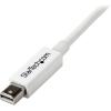 StarTech.com 1m / 3.3ft Thunderbolt Cable – Compatible with Your Thunderbolt 1 and 2 / Mini DisplayPort Devices (TBOLTMM1MW)(White)