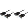 StarTech.com 1m Black DB9 RS232 Serial Null Modem Cable F/F – DB9 Female to Female – 9 pin RS232 Null Modem Cable – 1 meter, Black(Black)