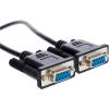 StarTech.com 1m Black DB9 RS232 Serial Null Modem Cable F/F – DB9 Female to Female – 9 pin RS232 Null Modem Cable – 1 meter, Black(Black)