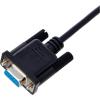 StarTech.com 1m Black DB9 RS232 Serial Null Modem Cable F/F – DB9 Female to Female – 9 pin RS232 Null Modem Cable – 1 meter, Black(Black)