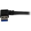 StarTech.com 1m Black SuperSpeed USB 3.0 Cable – Right Angle A to B – 3 ft USB 3 Cable – Right Angle USB 3.0 A (M) to USB 3.0 B (M) (USB3SAB1MRA)(10 ft / 3m)