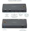StarTech.com 2 Port Hybrid USB-A + HDMI & USB-C KVM Switch – Single 4K 60Hz HDMI 2.0 Monitor – Compact Desktop and/or Laptop HDMI KVM Switch – USB Bus Powered – Thunderbolt 3 Compatible, TAA