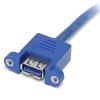StarTech.com 2 Port Panel Mount USB 3.0 Cable – USB A to Motherboard Header Cable F/F (USB3SPNLAFHD), Blue(1 Count (Pack of 2))