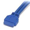 StarTech.com 2 Port Panel Mount USB 3.0 Cable – USB A to Motherboard Header Cable F/F (USB3SPNLAFHD), Blue(1 Count (Pack of 2))