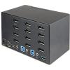 StarTech.com 2 Port Quad Monitor DisplayPort KVM Switch – 4K 60Hz UHD HDR – Desktop 4K DP 1.2 KVM with 2 Port USB 3.0 Hub (5Gbps) & 4X USB 2.0 HID Ports, Audio – Hotkey Switching – TAA (SV231QDPU34K)