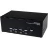 StarTech.com 2 Port Triple Monitor DVI USB KVM Switch with Audio & USB 2.0 Hub – Multi Monitor KVM – Dual Port KVM Switch (SV231TDVIUA),Black(4 Port)
