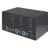 StarTech.com 2 Port Triple Monitor DisplayPort KVM Switch – 4K 60Hz UHD HDR – Desktop DP 1.2 KVM with 2 Port USB 3.0 Hub (5Gbps) & 4X USB 2.0 HID Ports, Audio – Hotkey Switching – TAA (SV231TDPU34K)