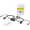 StarTech.com 2 Port USB HDMI Cable KVM Switch with Audio and Remote Switch – USB Powered KVM with HDMI – Dual Port HDMI KVM Switch (SV211HDUA),Black(VGA)