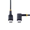 StarTech.com 20in (50cm) USB C Charging Cable, Coiled Heavy Duty Fast Charge & Sync USB-C Cable, USB 2.0 Type-C Cable, Rugged Aramid Fiber, Durable Male to Male USB Cable, Black (R2CCC-50C-USB-CABLE)(right angle)