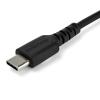 StarTech.com 20in (50cm) USB C Charging Cable, Coiled Heavy Duty Fast Charge & Sync USB-C Cable, USB 2.0 Type-C Cable, Rugged Aramid Fiber, Durable Male to Male USB Cable, Black (R2CCC-50C-USB-CABLE)(black)