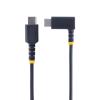 StarTech.com 20in (50cm) USB C Charging Cable, Coiled Heavy Duty Fast Charge & Sync USB-C Cable, USB 2.0 Type-C Cable, Rugged Aramid Fiber, Durable Male to Male USB Cable, Black (R2CCC-50C-USB-CABLE)(right angle)