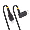 StarTech.com 20in (50cm) USB C Charging Cable, Coiled Heavy Duty Fast Charge & Sync USB-C Cable, USB 2.0 Type-C Cable, Rugged Aramid Fiber, Durable Male to Male USB Cable, Black (R2CCC-50C-USB-CABLE)(right angle)
