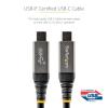 StarTech.com 20″ (50cm) USB C Cable 10Gbps – USB 3.2 Gen 2 Type-C Cable – 100W (5A) Power Delivery Charging, DP Alt Mode – USB-C Cord for USB-C Laptop/Phone/Device – Charge/Sync (USB31CCV50CM)(1m / 3ft)