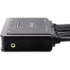 StarTech.com 2-Port Dual-Monitor DisplayPort Cable KVM Switch, 4K 60Hz, Compact KVM with 5ft/1.5m USB-A/DisplayPort/Audio Integrated Cables, Bus Powered, Remote/Hotkey Switching (C2-DD46-UA2-CBL-KVM)