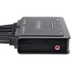 StarTech.com 2-Port Dual-Monitor DisplayPort Cable KVM Switch, 4K 60Hz, Compact KVM with 5ft/1.5m USB-A/DisplayPort/Audio Integrated Cables, Bus Powered, Remote/Hotkey Switching (C2-DD46-UA2-CBL-KVM)