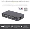 StarTech.com 2-Port Dual-Monitor DisplayPort KVM Switch, RS232 Serial Control, 4K 60Hz, 2X USB 5Gbps Hub Ports, 2X USB 2.0 HID Ports, Hotkey/Pushbutton Switching, TAA Compliant (P2DD46A22-KVM-SWITCH)