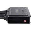 StarTech.com 2-Port Dual-Monitor HDMI Cable KVM Switch, 4K 60Hz, Compact KVM with 5ft/1.5m USB-A/HDMI/Audio Integrated Cables, Bus Powered, Remote/Hotkey Switching (C2-DH46-UA2-CBL-KVM)