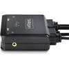 StarTech.com 2-Port Hybrid USB-C DisplayPort Cable KVM Switch, 4K 60Hz, Compact KVM with 6ft/1.8m USB-A/DP/Audio & 4ft/1.2m USB-C Integrated Cables, Bus Powered, Hotkey Switching (C2-D46-UAC-CBL-KVM)