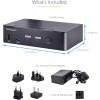 StarTech.com 2-Port USB-C KVM Switch, Single 4K 60Hz DisplayPort Monitor, 3.5mm Audio, 6X USB Hub Ports, Hot Key Switching, Thunderbolt 3/4 Compatible, TAA (SV231DPUCA)