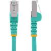 StarTech.com 2ft CAT6a Ethernet Cable – Low Smoke Zero Halogen (LSZH) – 10 Gigabit 500MHz 100W PoE RJ45 S/FTP Blue Network Patch Cord Snagless w/Strain Relief (NLBL-2F-CAT6A-PATCH)(Aqua)
