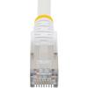 StarTech.com 2ft CAT6a Ethernet Cable – Low Smoke Zero Halogen (LSZH) – 10 Gigabit 500MHz 100W PoE RJ45 S/FTP Blue Network Patch Cord Snagless w/Strain Relief (NLBL-2F-CAT6A-PATCH)(White)