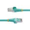 StarTech.com 2ft CAT6a Ethernet Cable – Low Smoke Zero Halogen (LSZH) – 10 Gigabit 500MHz 100W PoE RJ45 S/FTP Blue Network Patch Cord Snagless w/Strain Relief (NLBL-2F-CAT6A-PATCH)(Aqua)
