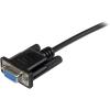 StarTech.com 2m Black DB9 RS232 Serial Null Modem Cable F/F – DB9 Female to Female – 9 pin RS232 Null Modem Cable – 2 meter, Black (SCNM9FF2MBK)