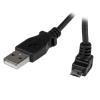 StarTech.com 2m Cord – A to Down Angle Micro B – Down Angled Micro USB Cable – 1x USB A (M), 1x USB Micro B (M) – Black (USBAUB2MD), 2m / 6 Feet(2m / 6 feet)