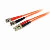 StarTech.com 2m Fiber Optic Cable – Multimode Duplex 62.5/125 LSZH Fiber Jumper Cord – LC/ST(LC to LC)