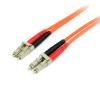 StarTech.com 2m Fiber Optic Cable – Multimode Duplex 62.5/125 LSZH Fiber Jumper Cord – LC/ST(LC to LC)