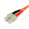 StarTech.com 2m Fiber Optic Cable – Multimode Duplex 62.5/125 LSZH Fiber Jumper Cord – LC/ST(LC to SC)