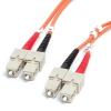 StarTech.com 2m Fiber Optic Cable – Multimode Duplex 62.5/125 LSZH Fiber Jumper Cord – LC/ST(SC-SC)