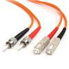 StarTech.com 2m Fiber Optic Cable – Multimode Duplex 62.5/125 LSZH Fiber Jumper Cord – LC/ST(ST-SC)