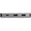 StarTech.com 3 Port USB C Hub with Gigabit Ethernet RJ45 GbE Port – 2X USB-A, 1x USB-C – SuperSpeed 10Gbps USB 3.2 Gen 2 Type C Hub Adapter – USB Bus Powered – Aluminum – Works w/TB3, TAA