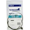 StarTech.com 3 ft / 91cm Micro USB Cable – A to Left Angle Micro B – USB Type A – 90 Degree Micro-USB Type B (M) – Black (UUSBHAUB3LA)