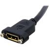StarTech.com 3 ft. (0.9 m) Displayport Male to Female Cable – Mounting – Latched Connectors – DisplayPort – DP Monitor Cable (DPPNLFM3) Black(No Power Delivery)