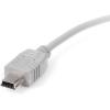 StarTech.com 3 ft. (0.9 m) Right Angle USB to Mini USB Cable – USB 2.0 A to Right Angle Mini B – Black – Mini USB Cable (USB2HABM3RA)(1 ft / 30cm)