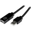 StarTech.com 32.8 ft Active USB 3.0 (5Gbps) Extension Cable with AC Power Adapter – Shielded – Male to Female USB 3.2 Gen1 Type A Extender, TAA (USB3AAEXT10M)(82 ft)