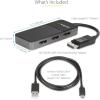 StarTech.com 3-Port DisplayPort 1.4 Splitter, DisplayPort to 3x DP Multi-Monitor Adapter, Triple 4K Computer MST Hub, USB Bus-Powered, Windows Only (MST14DP123DP)(3x DP 1.4)