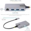 StarTech.com 3-Port USB-C Hub with Ethernet – 3X USB-A Ports, Gigabit Ethernet RJ45, USB 3.0 5Gbps, Bus-Powered, 1ft/30cm Long Cable – Portable Laptop USB Type-C Hub Adapter w/GbE (5G3AGBB-USB-C-HUB)