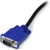 StarTech.com 3-in-1 Ultra Thin PS/2 KVM Cable – Keyboard / video / mouse (KVM) cable – PS/2, HD-15 (VGA) (M) to HD-15 (VGA) (M) – 6 ft (SVECON6)(15 ft / 4.5m – VGA)