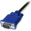 StarTech.com 3-in-1 Ultra Thin PS/2 KVM Cable – Keyboard / video / mouse (KVM) cable – PS/2, HD-15 (VGA) (M) to HD-15 (VGA) (M) – 6 ft (SVECON6)(6 ft / 2m – VGA)