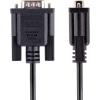 StarTech.com 3m RS232 Serial Null Modem Cable, Crossover Serial Cable w/Al-Mylar Shielding, DB9 Serial COM Port Cable Female to Male, Compatible w/DTE Devices, Black, F/M (9FMNM-3M-RS232-CABLE)