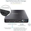 StarTech.com 4 Bay Thunderbolt 3 NVMe Enclosure, for M.2 NVMe SSD Drives, 1x DisplayPort Video/ 2X TB3 Downstream Ports, 40Gbps, 72W Power Supply, External Hard Drive Enclosure , TAA (M2E4BTB3)