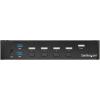 StarTech.com 4 Port DisplayPort KVM Switch – 4K 60Hz – Single Display – Dual Port UHD DP 1.2 USB KVM Switch with Integrated USB 2.0 Hub & Audio – Dell, HP, Apple, Lenovo – TAA Compliant (SV431DPUA2)(Single Monitor (4K30))