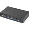StarTech.com 4 Port DisplayPort KVM Switch – 4K 60Hz – Single Display – Dual Port UHD DP 1.2 USB KVM Switch with Integrated USB 2.0 Hub & Audio – Dell, HP, Apple, Lenovo – TAA Compliant (SV431DPUA2)(Single Monitor (4K30))