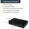 StarTech.com 4 Port DisplayPort KVM Switch – 4K 60Hz – Single Display – Dual Port UHD DP 1.2 USB KVM Switch with Integrated USB 2.0 Hub & Audio – Dell, HP, Apple, Lenovo – TAA Compliant (SV431DPUA2)(Single Monitor | Audio)
