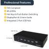 StarTech.com 4 Port DisplayPort KVM Switch – 4K 60Hz – Single Display – Dual Port UHD DP 1.2 USB KVM Switch with Integrated USB 2.0 Hub & Audio – Dell, HP, Apple, Lenovo – TAA Compliant (SV431DPUA2)(Single Monitor (4K30))